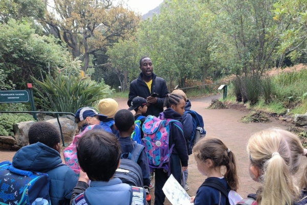 Students learning walk